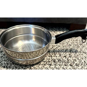 Saladmaster Stainless Steel 8" Double Boiler Steamer Insert Strainer Colander